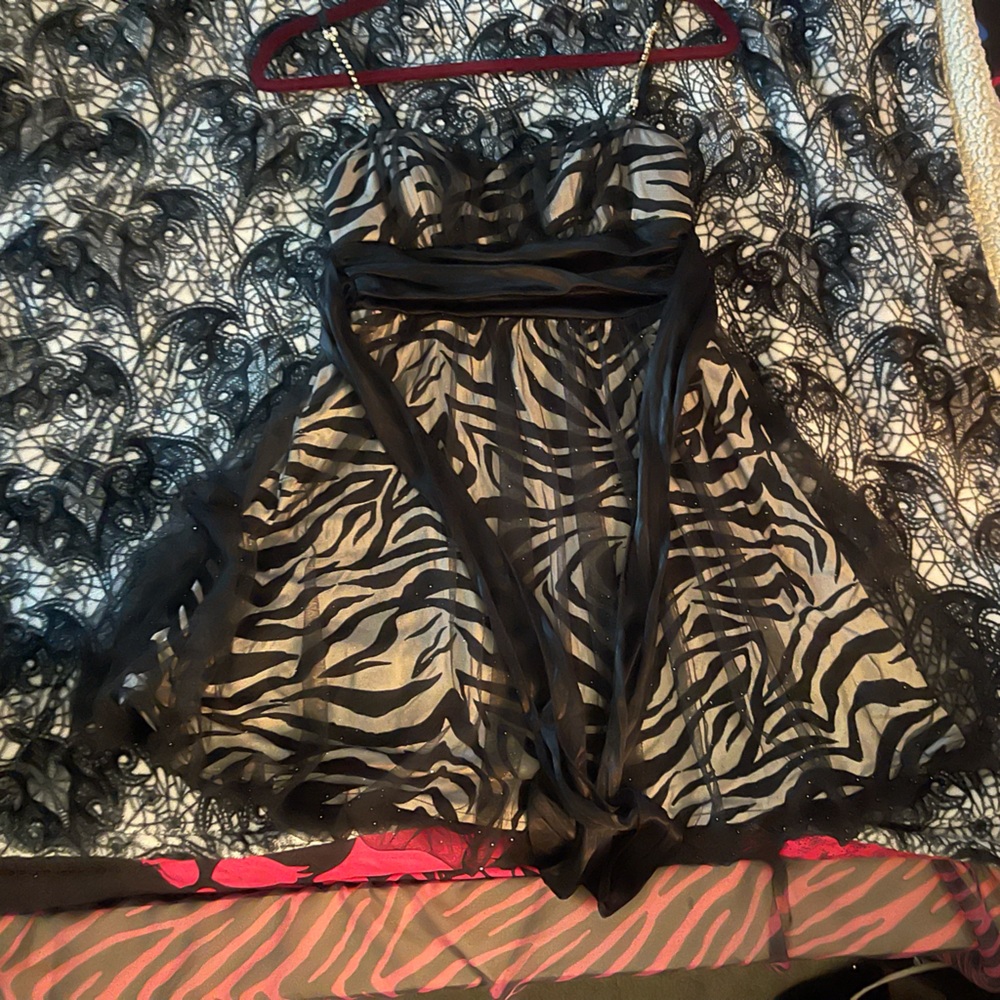 Zebra Print Party Dress